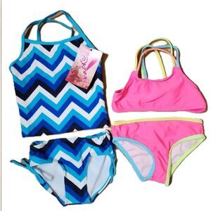 Girls 3T Swimwear Bundle – 2 Two‑Piece Sets